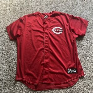 VTG Majestic Cincinnati Reds Griffey Jersey 2000s Men's 2XL Mesh‎ Baseball